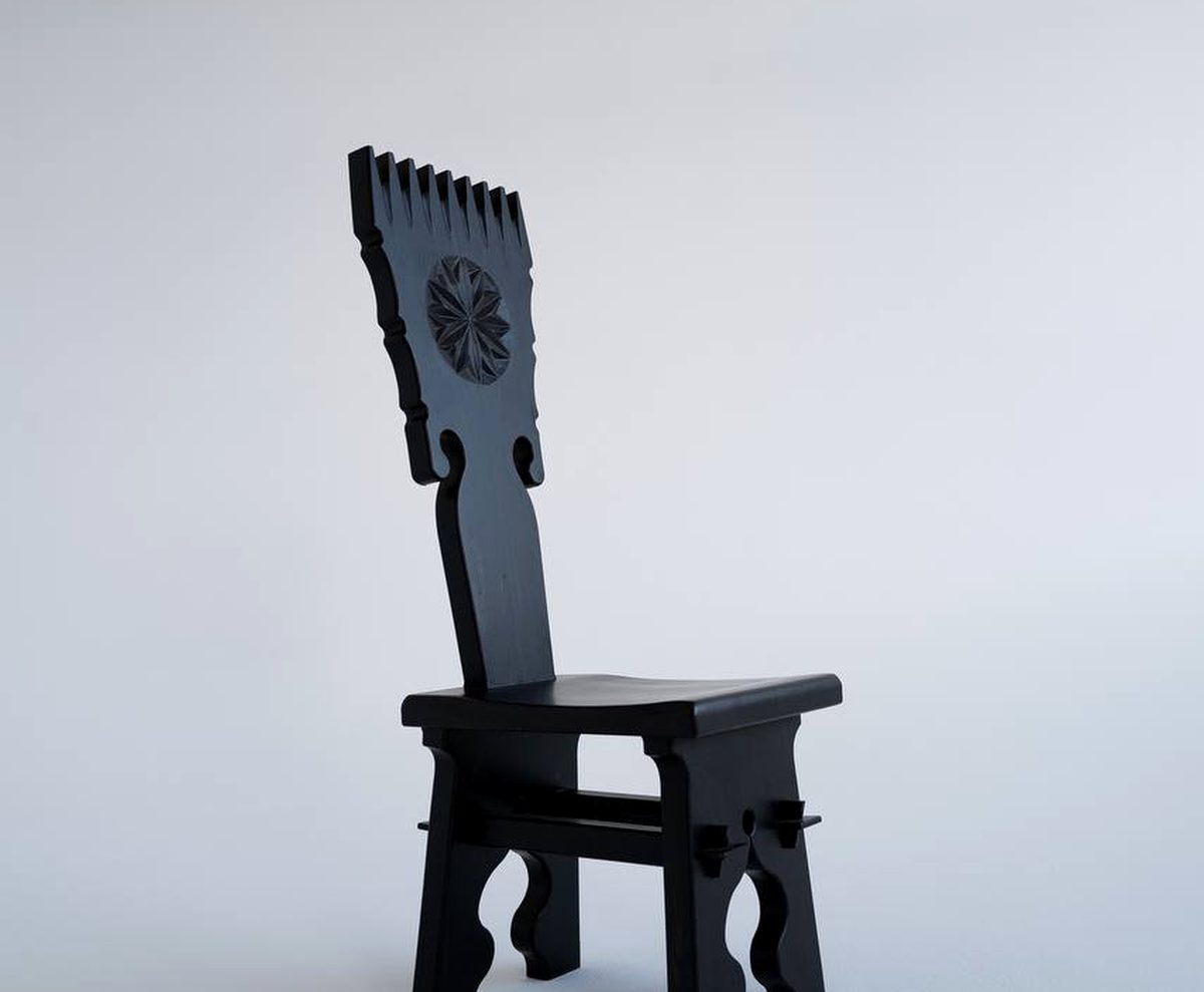 TETREE Модель 4 «Прялка» — массивный резной стул 14,5 кг